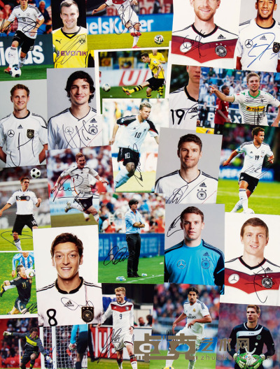 2014年世界杯冠军德国队 全体队员及教练签名照一套 
