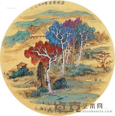 谢伯子 嘉松繁荫 直径31cm