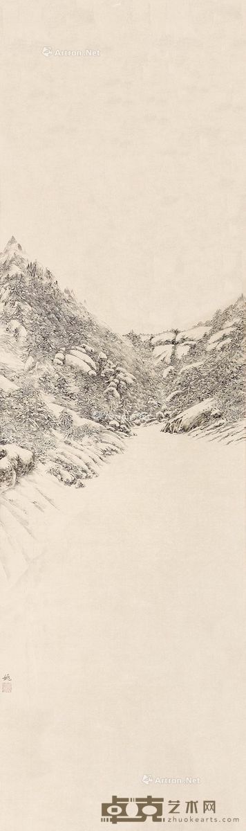 姚媛 山水 132×39cm