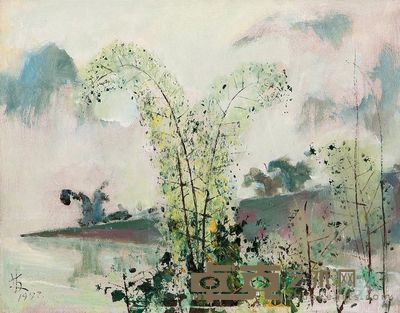 苏天赐 漓江小景 35×45cm