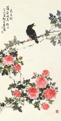 邓怀农 繁花伫鸟