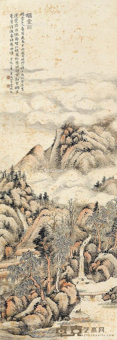 陆恢 (传) 孏盦图 120.5×42cm