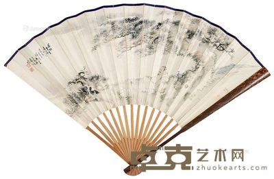 朱峻 松下高士 19×50cm