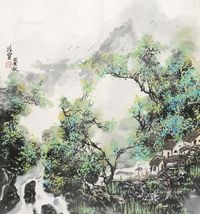 王维宝 山村春霁