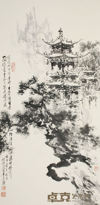 何镜涵 李文新 云亭 130×65cm 约7.6平尺