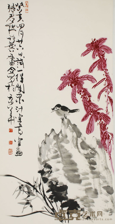 许麟庐 老来少 135×68cm 约8.2平尺