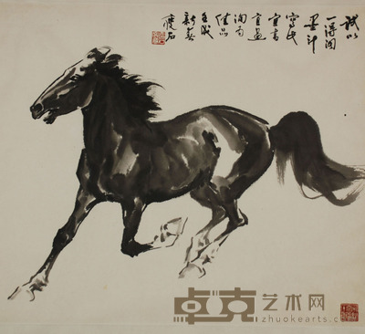 尹瘦石 马 72×58cm 约3.7平尺
