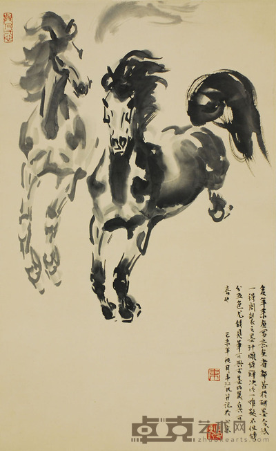 韦江凡 双马 82×50cm 约3.6平尺