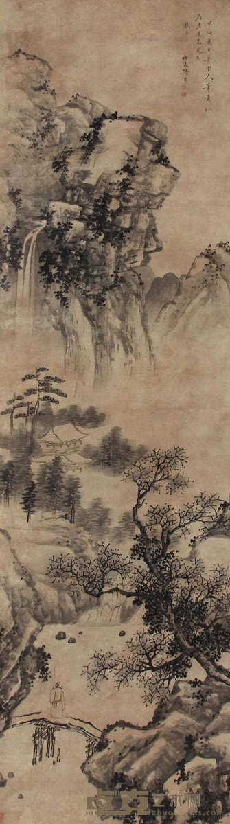 樊圻 山水 131×37