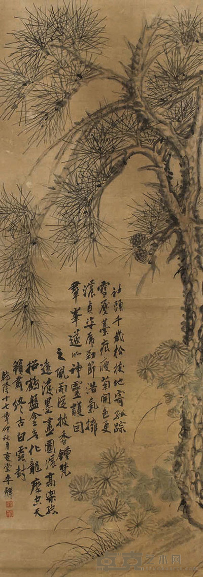 李鱓 花鸟 115×43