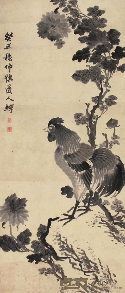 李鱓 鸡 117×51