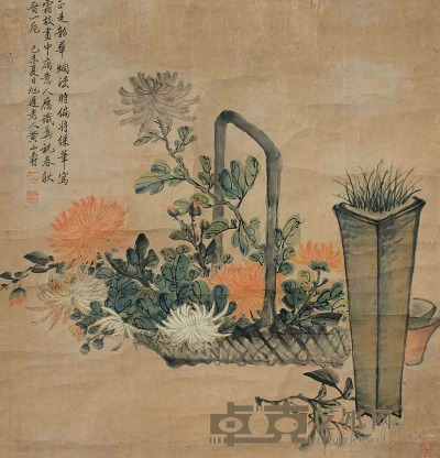 黄山寿 花卉 60×57