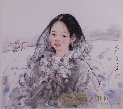 艾轩 少女 49×52.5cm约2.3平尺