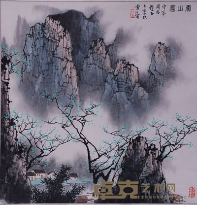 白雪石 云山图 67×67cm 约4平尺