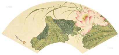 缪嘉惠 荷花 镜心