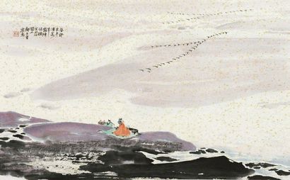 郑百重 宋人词意图 镜片