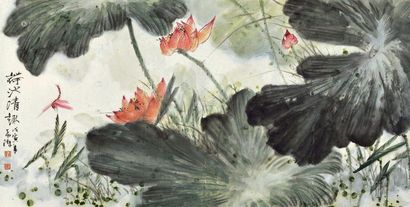 董希源 荷池清趣 镜片
