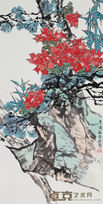 石兰 花卉 69x136cm