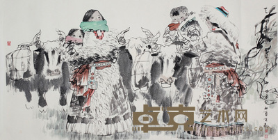 张少山 人物 70x140cm