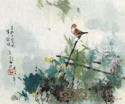 李山 2001年作 春眠不觉晓 镜心 41.5×50.5cm