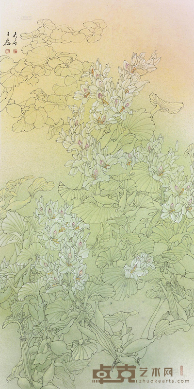 王磊 霜晨 镜框 136×68cm