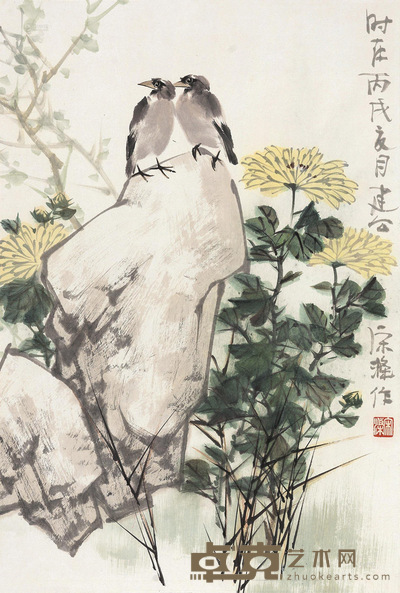 宋涤 2006年作 花鸟 镜心 67×44cm