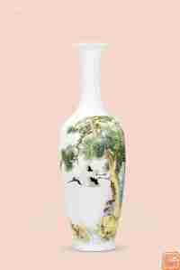 50-70年代 高白80件松鹤薄胎瓶