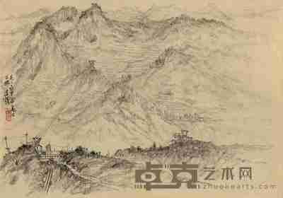 杨建侯 乌江工地 镜心 27×38.5cm
