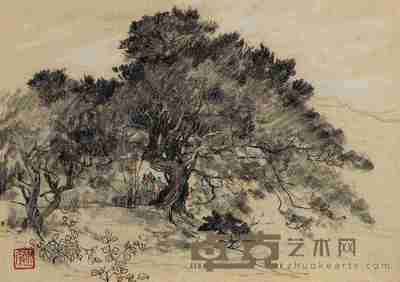 杨建侯 上山去 镜心 26.5×38cm