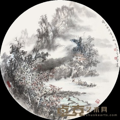 梁日章 山水 
