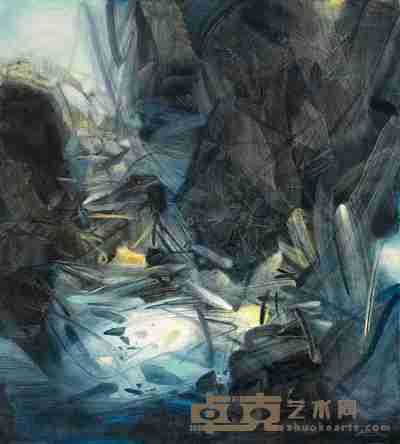 朱德群 1989年作 澄光之静 200×180cm.