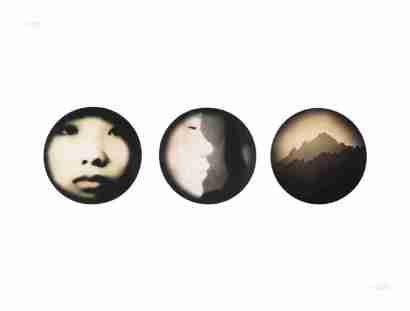 韩磊 2001年-2002年作 黄山No.5、肖像No.1、肖像No.2