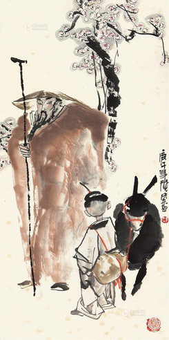 杜觉明 梅花老人 立轴