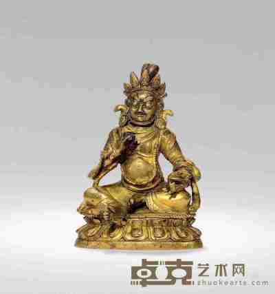 18世纪 黄财神 高9cm