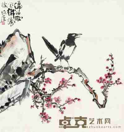 郭凤惠 喜鹊登梅 立轴 66×63cm