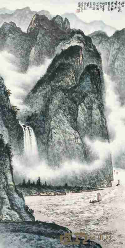 黄纯尧 1992年作 神女峰 镜心 137×68cm