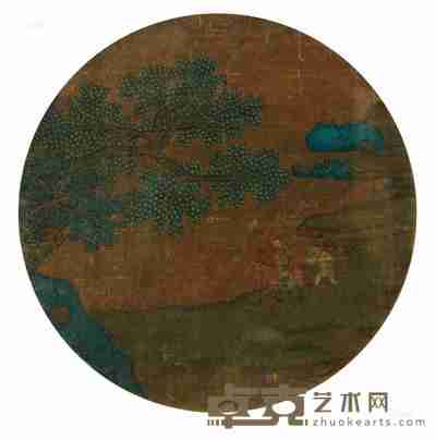 尚瑞 携琴访友 镜心 直径30cm