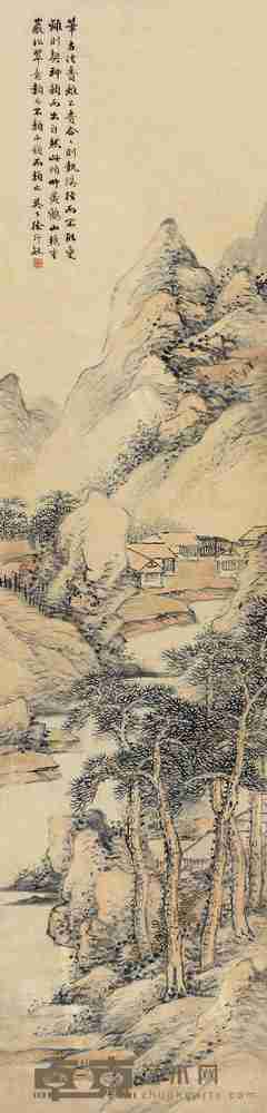 徐行敏 重岩松翠 立轴 166×40cm
