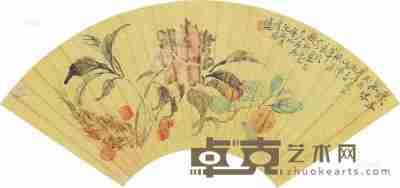 沈瑞清 饯春风味 扇片 18×49cm