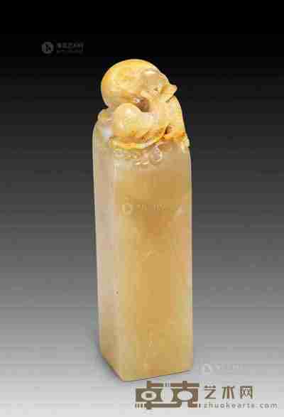 蜗牛钮寿山石章 高8.5cm