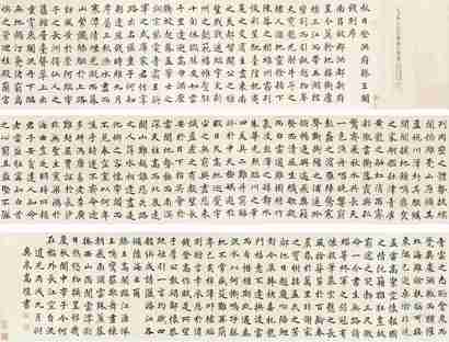 高垲 丙戌（1826年）作 楷书滕王阁序 手卷