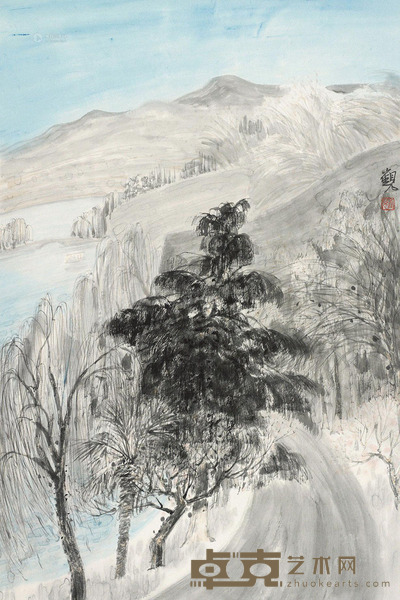 崔见 山水 45×67cm