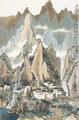 方骏 山水