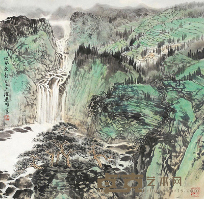 徐建明 松风韵泉 68×68cm