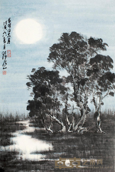 孙勇 朝阳初升 镜片 70×46cm