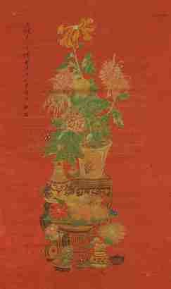 李瑞清 花卉 立轴