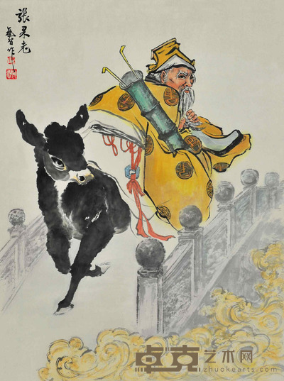 何冠智 张果老 69×52cm 约:3.23平尺