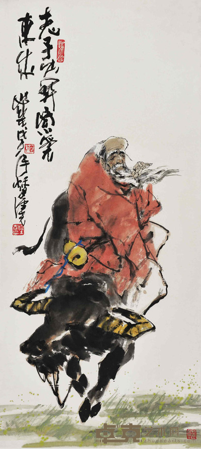 菅金尧 老子出关 117×52cm 约:5.48平尺