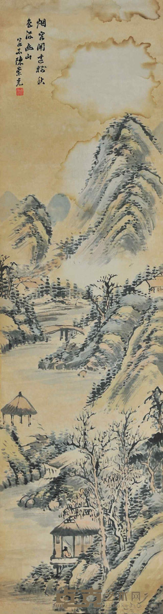 陈崇光 山水 145×39cm 约:5.09平尺