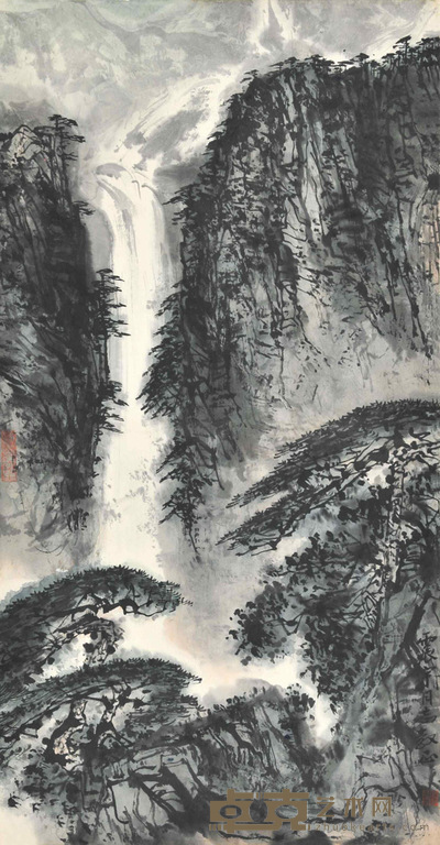 刘宝纯 山水 68×34cm 约:2.08平尺